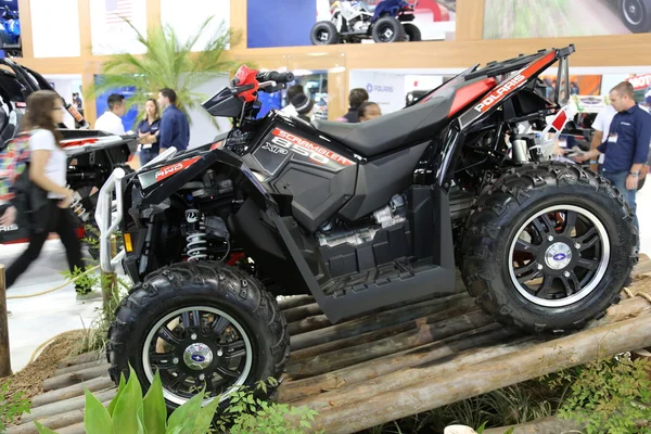 Scrambler xp 850 Polaris on display in the hall two wheels in 2013 in sao paulo — Stock Photo, Image