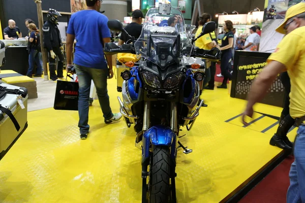 Moto ducati touratech bleu — Photo