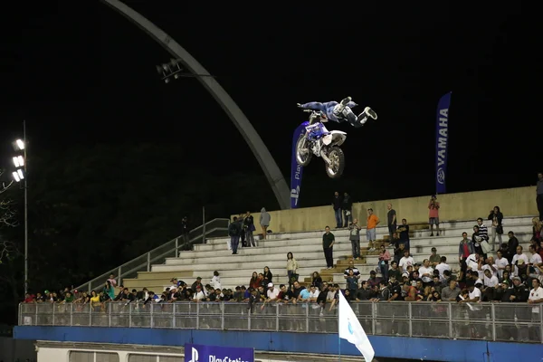 Motocross noite — Fotografia de Stock