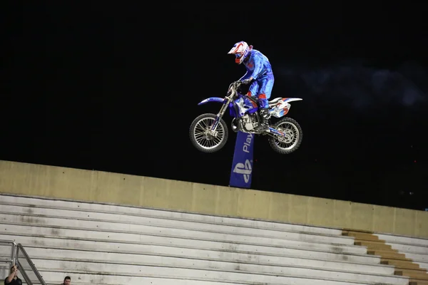 Motocross noite — Fotografia de Stock