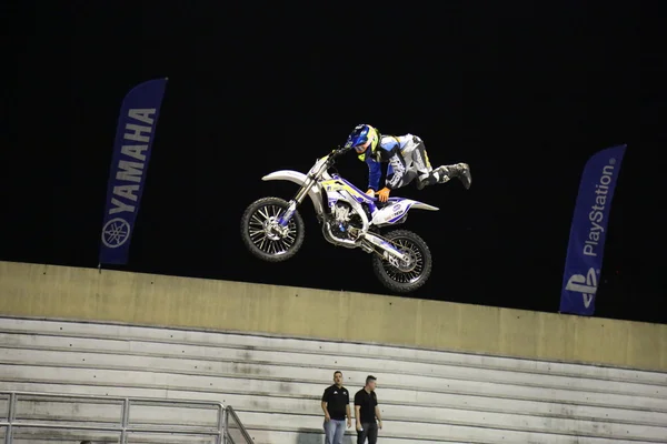 Motocross noite — Fotografia de Stock