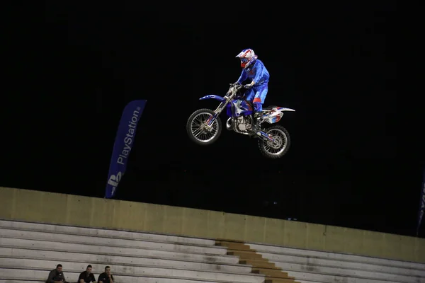 Motocross noite — Fotografia de Stock