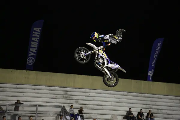 Motocross noite — Fotografia de Stock