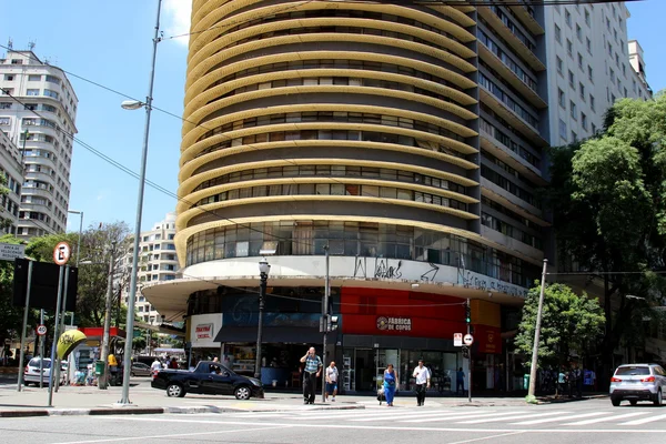 Casper Avenue libero with ipiranga Avenue in sao paulo — Stock Photo, Image