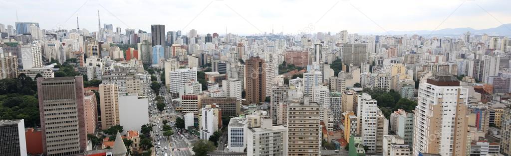 Panoramic photo of downtown sao paulo