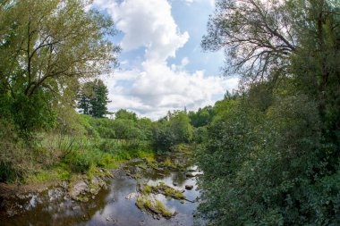 Quebec 'teki Pike Nehri' nin yaz manzarası 