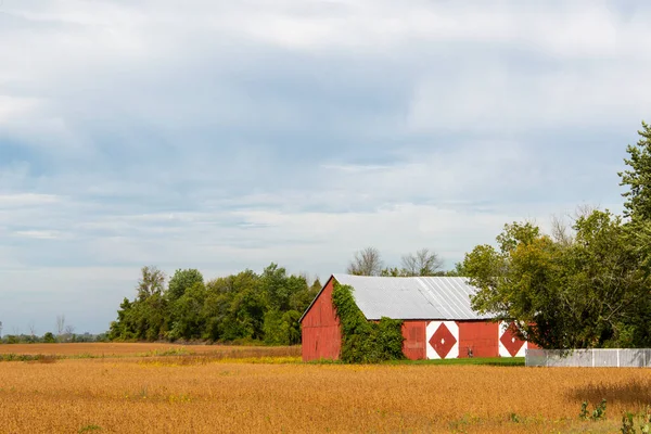 Ancienne Grange Dans Région Sud Québec — Photo