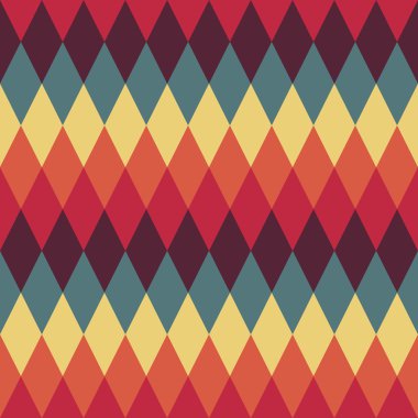 soyut retro geometrik Dikişsiz desen üçgen ile. vektör çizim