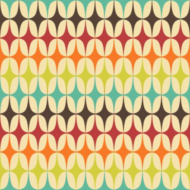 soyut retro geometrik Dikişsiz desen üçgen ile. vektör çizim