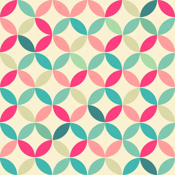 Abstract Retro Geometric seamless round pattern. Vector Illustration — Stock Vector