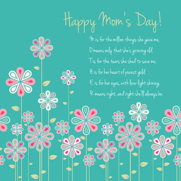 Ευτυχής μητέρες ημέρα σχέδιο καρτών. εικονογράφηση φορέας Εικονογράφηση Αρχείου