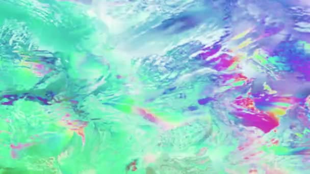 Многоцветный неоновый киберпанк модный радужный фон. — стоковое видео