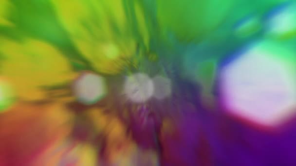 Colorato effetto arcobaleno nostalgico sfondo psichedelico scintillante. — Video Stock