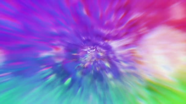 Multi-colorido bokeh cyberpunk psicodélico holográfico fundo. — Vídeo de Stock
