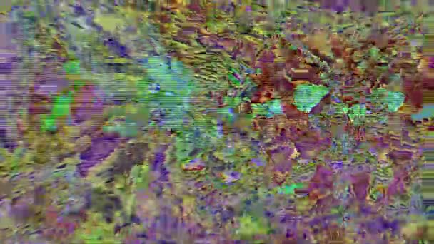 Цифровой элегантный неоновый ностальгический мерцающий фон. — стоковое видео