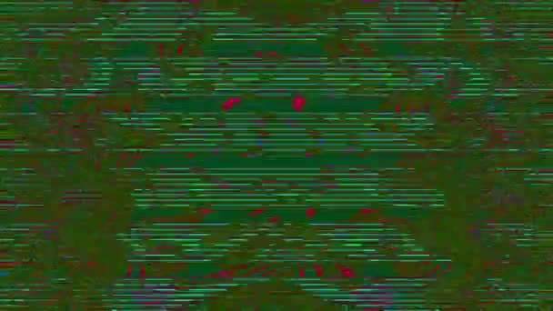 Vibrant data fel neon cyberpunk skimrande bakgrund. — Stockvideo