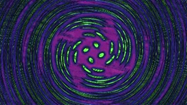 Bilimkurgu girdaplı holografik arkaplan yanıp sönerken canlı sistem hatası. 