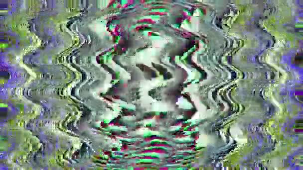 Різнокольоровий хвилястий геометричний кіберпанк мрійливий мерехтливий фон . — стокове відео