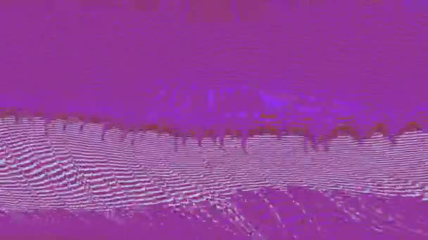 Digital data error dynamic nostalgic iridescent background. — Stock Video