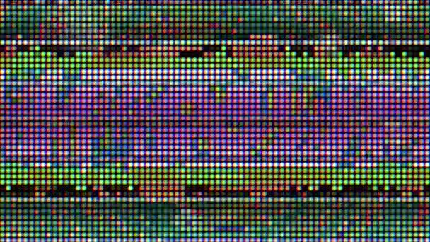 Cyberpunk holografische elementen. Pixelvormig patroon glitchy effect. — Stockvideo