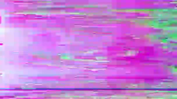 Errore di dati irreali sfondo olografico cyberpunk geometrico. — Video Stock