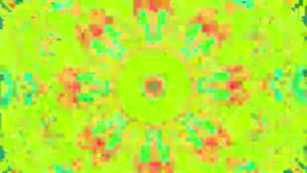 Калейдоскоп неоновый киберпанк моды радужный фон. — стоковое видео