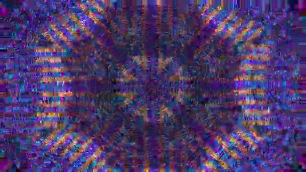 Multicolored dynamic cyberpunk psychedelic shimmering background. — Stock Video