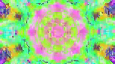 Dönüşüm neon fütüristik psychedelic holografik arka plan. 