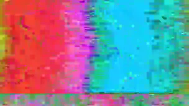 Dati di errore casuale futuristico geometrico sfondo iridescente. — Video Stock
