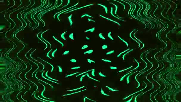 Glitzernde geometrische Science-Fiction-Szenerie mit irisierendem Hintergrund. Meditationsvideo in Schleife. — Stockvideo