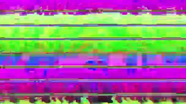 Multi-color de neón cyberpunk psicodelic fondo holográfico. — Vídeo de stock