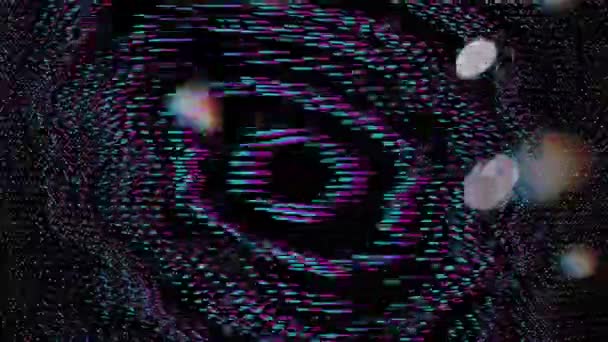 異なる色の動的サイバーパンクトレンディーなホログラフィック背景. — ストック動画