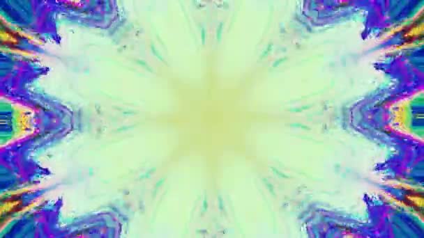 Kaleidoskop neon sci-fi trendy schimmernder Hintergrund. — Stockvideo