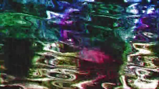 Випадковий старовинний кіберпанк модний голографічний фон . — стокове відео
