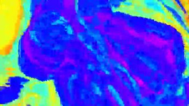 Soyut fantastik holografik animasyon. Bozuk televizyon taklidi. 