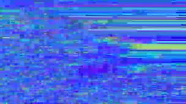 Soyut psikedelik parlak animasyon. Bozuk TV konsepti.