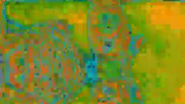 Gerçeküstü, hayali, yanardöner bir arka plan. Bilgisayar hasar etkisi. 