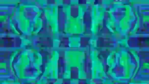 Multicolorido ornamental futurista psicodélico cintilante fundo. — Vídeo de Stock