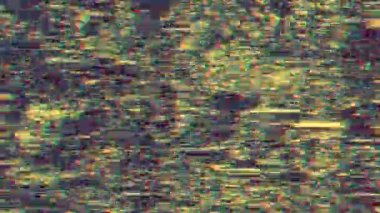Karışık renkli veri arızası geometrik nostaljik ışıltılı arka plan. 