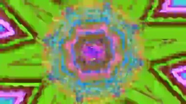 Modayı değiştiren neon fütüristik holografik kaleydoskop. 