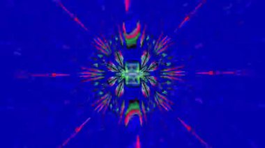 Psikedelik yıldız kaleydoskopu, meditasyon için parçacıkları kabart. 
