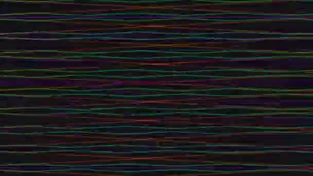 カジュアルなデータグリッチ未来的な懐かしい虹色の背景. — ストック動画