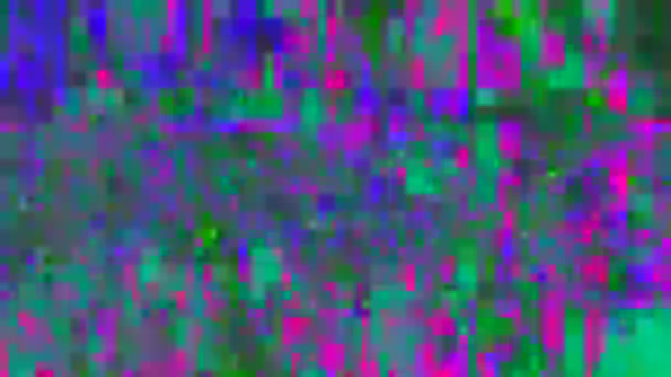 Software generated glitched clip, rainbow damaged system vfx. — Stockvideo