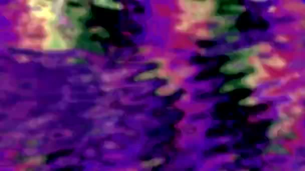 Нереальний глюк даних неоновий науково-фантастичний мерехтливий фон . — стокове відео