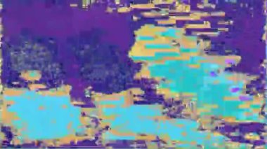 Nostaljik holografik arkaplan parıldayan gündelik hata verileri. Projen için rastgele çarpıtmalar. Bilgisayar Prores 'te görüntüler oluşturdu. Nostaljik arkaplan parıldayan tesadüfi hata verileri.