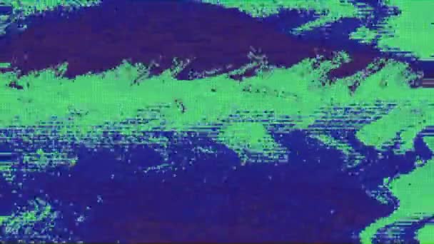 Textura psicodélica iridiscente abstracta. Efecto de daño informático. — Vídeo de stock