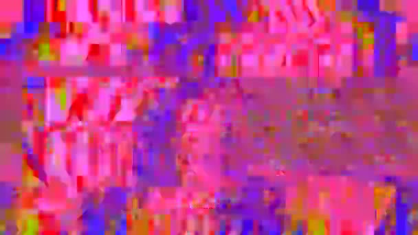 Logiciel généré animation glitched, données corrompues iridescent vfx. — Video