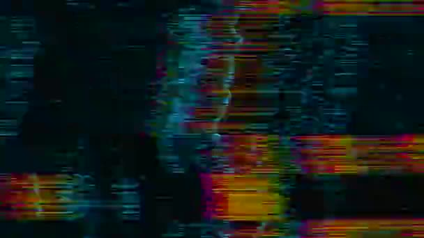 Trendy system error neon cyberpunk holographic background. — Stock Video