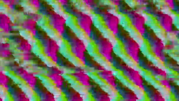 Digital interference imitation blinking cyberpunk iridescent background. — Vídeo de Stock