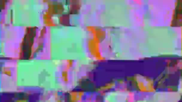 Vibrant error data geometrical sci-fi iridescent background. — Stockvideo
